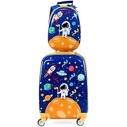 Amazon Maletas Para Niños COSTWAY Maleta Infantil Niños, Equipaje de Viaje con Mochila, Juego de Mochila y Maleta, Maleta Viaje Infantil con Ruedas, Cabina Trolley