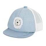 Kinder Baby Baseball Cap Kappe Baseballmütze Jungen Mädchen Cartoon Netzkappe Verstellbare Schirmmütze Sonnenschutz Hut Sommer Kopfbedeckung für Kopfumfang 0-6 Monate (Löwe-Blau)