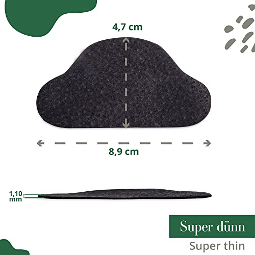 Foto von SULPO 4 Paare Echt-Leder Fersenpolster - Fersenschutz gegen Blasen & Reibung - Fersenkissen für Schuhe - Schuh Fersen Reparatur - Selbstklebende Heel Pads - Antirutsch Hackenpolster - Schwarz