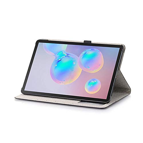 Jennyfly S6 Lite 10.4 Galaxy Tab Case, Corner Protection Premium Pu Leather Hand Free Stand Case Screen Protector Cover With Card Slot For 2020 Samsung Galaxy Tab S6 Lite 10.4(P610/P615) - Black #TOP3