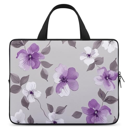 Sac à bandoulière ordinateur portable rembourré et léger avec imprimé floral