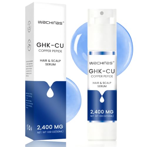 GHK-Cu Copper Peptide Hair Serum | Hair Growth Serum with Biotin, Caffeine, Rosemary & Niacinamide | Fast-Absorbing, Water-Based Formula for Hair Softness & Shine | Dry Scalp Moisturizer Spray