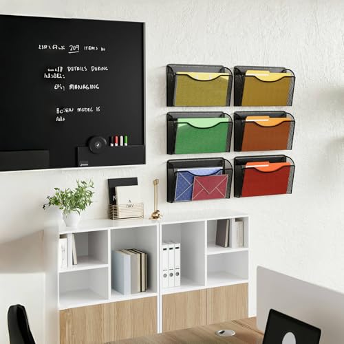 Wall File Organizer,Hanging Wall Mounted File Folder Binder Holder Mail Organizer for Office,Home and School Supplies - Image 6