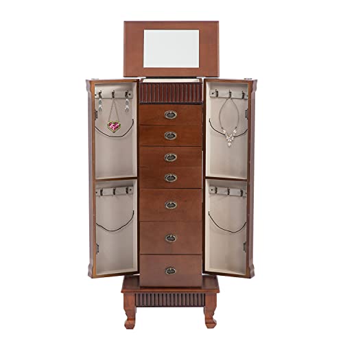 Jewelry-Cabinet-Jewelry-Chest-Jewelry-Armoire-Wood-Jewelry-Box-Storage-Stand-Organizer-with-Side-Doors-7-Drawers-Makeup-Mirror