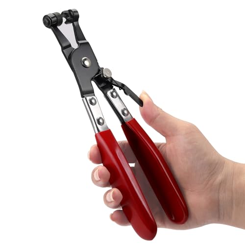 Alicate de braçadeira de mangueira ferramenta de reparo automático faixa plana giratória para remoçã