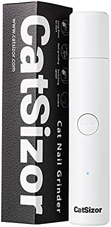 CatSizor Cat Nail Grinder Trimmer – Professional Quiet 2-Speed Rechargeable Electric Pet Grooming & Smoothing Tool Kit – Painless Paw Clipper