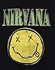 Nirvana Mens T-Shirt | Adults Short Sleeve Graphic Tee in Black | Classic Grunge Distressed Green Band Logo Print & Face Apparel Top | Vintage Rock Band Merchandise Gift #5