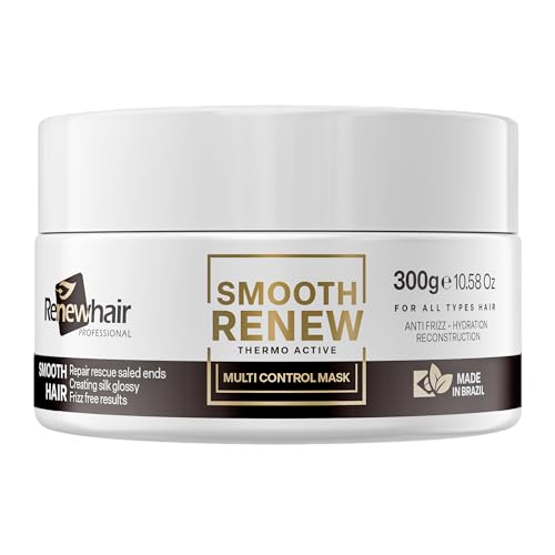 Renew Hair Professional Collagen Smooth Hair Brazilian Treatment, Anti-Frizz, Volume Reduced Thermo Active, Multi Control,Collagen smart, Salon finish, Vegan 300gr Renew Hair Professional Collagen Smooth Hair Brazilian Treatment, Anti-Frizz, Volume Reduced Thermo Active, Multi Control,Collagen smart, Salon finish, Vegan 300gr