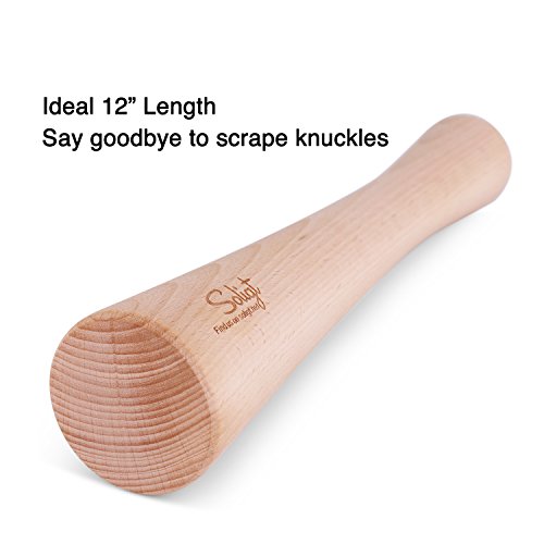 Soligt 12" Sauerkraut Pounder for Mason Jars Vegetable Fermentation- One Piece of Solid Wood by SOLIGT - Image 4