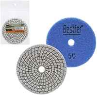 BESTFER, KIT 05 DISCOS DE LIXA DIAMANTADA D'AGUA 4'' - GRAOS 50, 100, 150, 200, 300-BESTFER