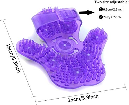 Kioer Deep Tissue Massage Roller Glove For Neck, Chest, Foot, Hamstrings, Thighs, And Full Body Care 9 360-Degree-Roller Metal Roller Ball Beauty Body Care (Purple) #TOP3