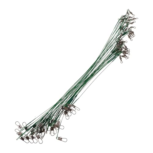 Yardwe 40pcs Steel Wire Leaders para pesca miniatura 1