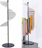 30 barras en espiral para bufandas versátil para cinturones, pantalones y mantas. Ideal para el hogar y exhibición al por menor para un uso eficiente