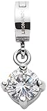 facettierter Kristall JEWELS BY LEONARDO Damen-Anhänger & clips Momento Darlin\'s Edelstahl Glas klar silber Clipverschluss Brillant 016537