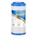 PUREPLUS 10"×4.5" String Wound Sediment Filter Compound With Iron Reducing Filter, Compatible With Whole House Water Filtration System For Well Water, 1Pack