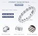AINUOSHI 925 Sterling Silver Eternity Ring 4mm Round/Cushion Cut Cubic Zirconia Jewellery CZ Fashion Eternity Engagement Wedding Ring (Round-Shape,Size 4 to 10)