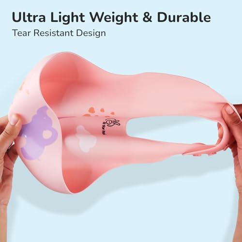 Image of R for Rabbit Safari Silicone Bib for Baby Food Feeding BPA Free, Adjustable Straps Waterproof Built-in Food Pocket Mess Free Ideal for Babies 6 to 36 Months