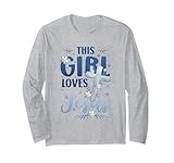 Dieses Mädchen liebt Jesus Girls Christian Langarmshirt