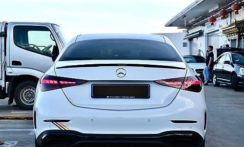 Olltoz OMBW206SP22GB 2022-2025 Gloss Black Rear Spoiler Wing For Mercedes Benz C Class W206 Sedan C300 C43 4Matic Trunk Lid Duckbill 2023 2024 thumb #2