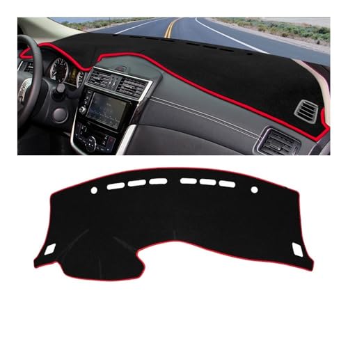 Tapis de tableau de bord Nissan Tiida Pulsar LHD - Protection anti-dérapante rouge