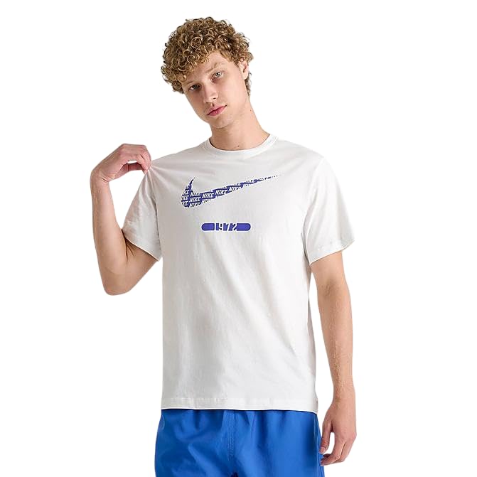 T-shirt Nike manches courtes blanc résistant pour éviter la transpiration