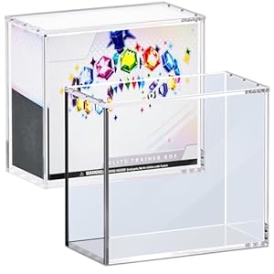 ETB Protector Case, 5mm ETB Acrylic Display Case, Clear Ultra Acrylic Boxes for Display Compatible with Elite Trainer Box, Dustproof and Waterproof Display Box
