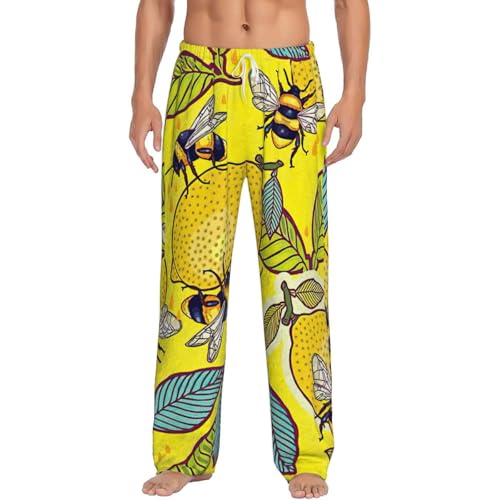 Pantalon de pyjama homme en polaire chaud avec poches pratiques