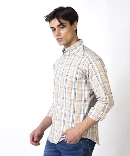 Image of TrapNation Men's Checkered Regular Fit Shirt