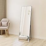 HORLIMER Ganzkörperspiegel Schwarz 150x41cm – Flexibler Standspiegel & Wandspiegel, Klare Sicht, Sicherheitsglas – Perfekt für Schlafzimmer & Ankleidezimmer – Bild 4