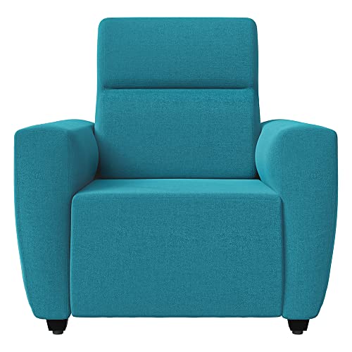 Image of Wakefit Sofa Set | 3 Year Warranty | Sofa 1 Seater, 1 Seater Sofa for Living Room, Wooden Sofa Set, Sofa Set Single Seater - Belize(Malphino : Malibu Green)