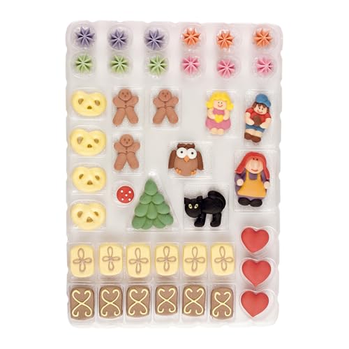 Günthart 10 x Hexenhaus Lebkuchenhaus Zucker Dekoration aus Zucker für Lebkuchenhäuser, 10 er Pack (1 x 640 g)