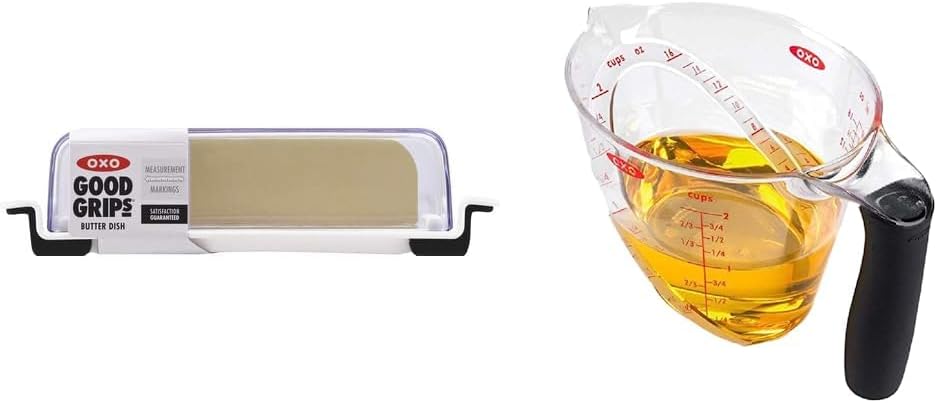 OXO Good Grips Butter Dish and Angled Measuring Cup Bundle
