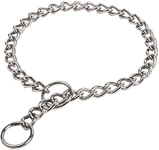 SGODA Chain Dog Training Choke Collar, 22 in, 3 mm