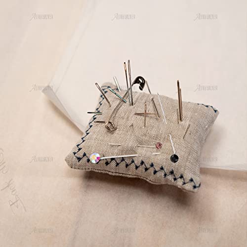 AUEAR 30 PCS Crystal Hijab Scarf Pins Brooch Straight Head Sewing Snag Free Wedding for Women