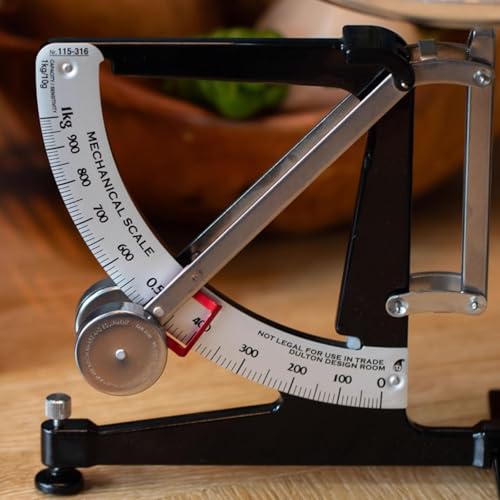 Wytrzymała mechaniczna waga kuchenna – trwałe wahadło ze stali nierdzewnej i aluminiowa tacka, precyzyjne ważenie bez baterii do gotowania, pieczenia i przygotowywania posiłków