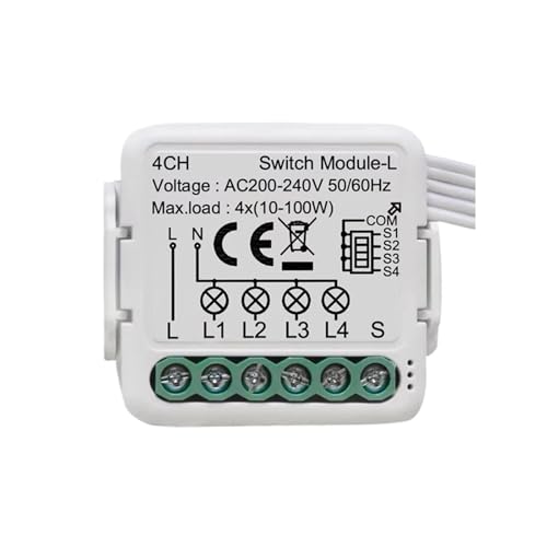 3.0 DIY switch module No need for neutral line circuit breaker LED controller LED dimmer(4Gang)