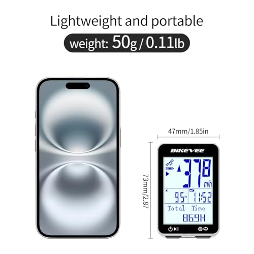 Image of GPS Bike Computer Wireless Bicycle Speedometer Odometer 9 Languages Auto Backlight Auto Start Stop IPX7 Waterproof 2.4 Inch LCD Supports MPH KMH