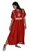 Moroccan Caftans Womens Ladies Embroidered Long Length One size Kaftan Red