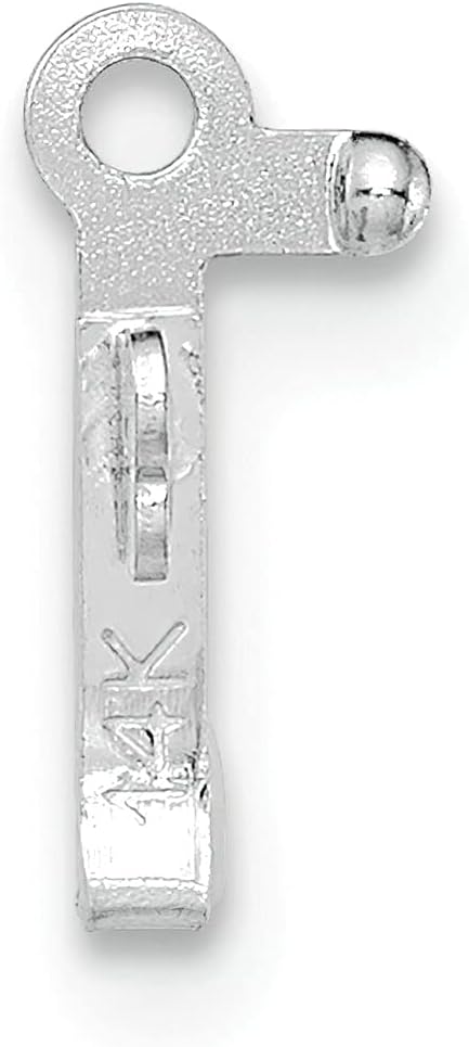 14K White Gold Barrel Clasp Tongue 6.4mm
