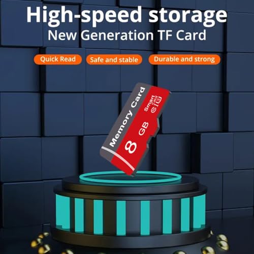 Image of 2 Pack Memory Card 8GB with Adapter, High Speed TF Card, UHS-I C10 A1 Memory TF Card for Tablet /Mobile Phone /Camera /Car Audio /Game Console (8, GB)