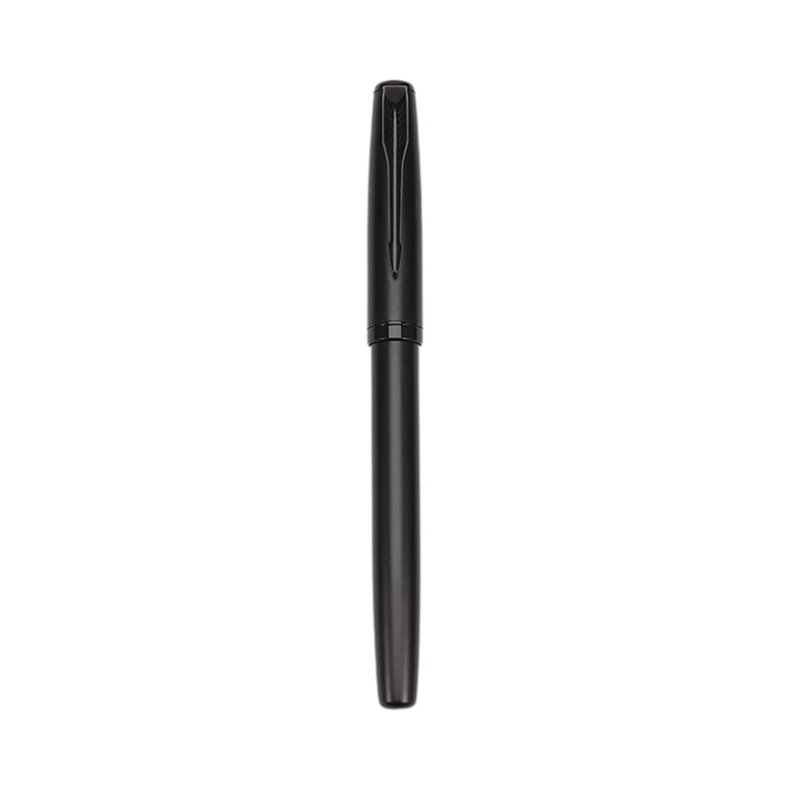 Riiichflowshop Women's Black Metal Fountain Pen Piston-Filled Inks Absorber Twist To Refill Metal Business Pen Writing Pen For Man