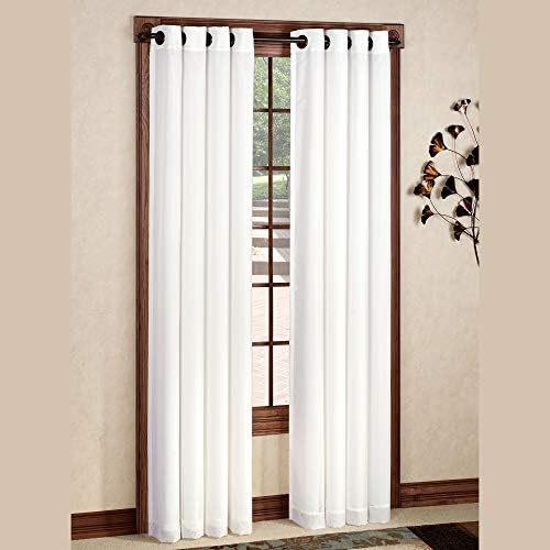 Commonwealth Home Fashions 70490-109-008-84 Thermavoile Rhapsody Lined Grommet Panel 5 4 x 84 in.44; Ivory