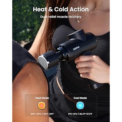 RENPHO Active Thermacool 2 Massage Gun with Heat and Cold, Fathers Day Dad Gifts [2026 Upgraded] Handheld Percussion Deep Tissue Neck Back Muscle Massager, FSA Approved Gift for Men Women Athletes HSA