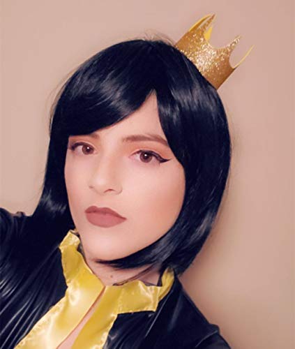 Bopocoko BU029BK Short Black Bob Wig With Bangs For Women Straight Cosplay Wig 12 Inch Natural Looking As Real Hair Bu029Bk thumb #1