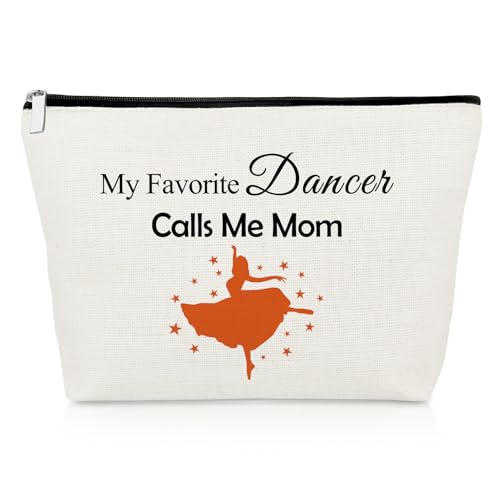 Dance Mum Gift Makeup Bag Dance Lover Gift Dance Teacher Thank You Gift Dancer Gifts Cosmetic Bag Dance Mom Appreciation Gifts Christmas Birthday Gifts for Dance Mum Mother's Day Gift Travel Pouch