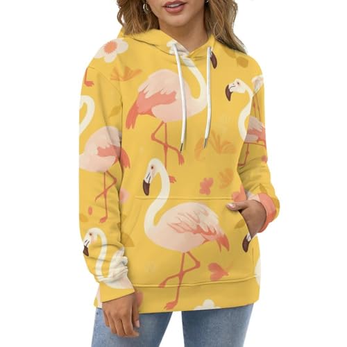 Sweat à capuche flamant rose : restez au chaud avec style - 2