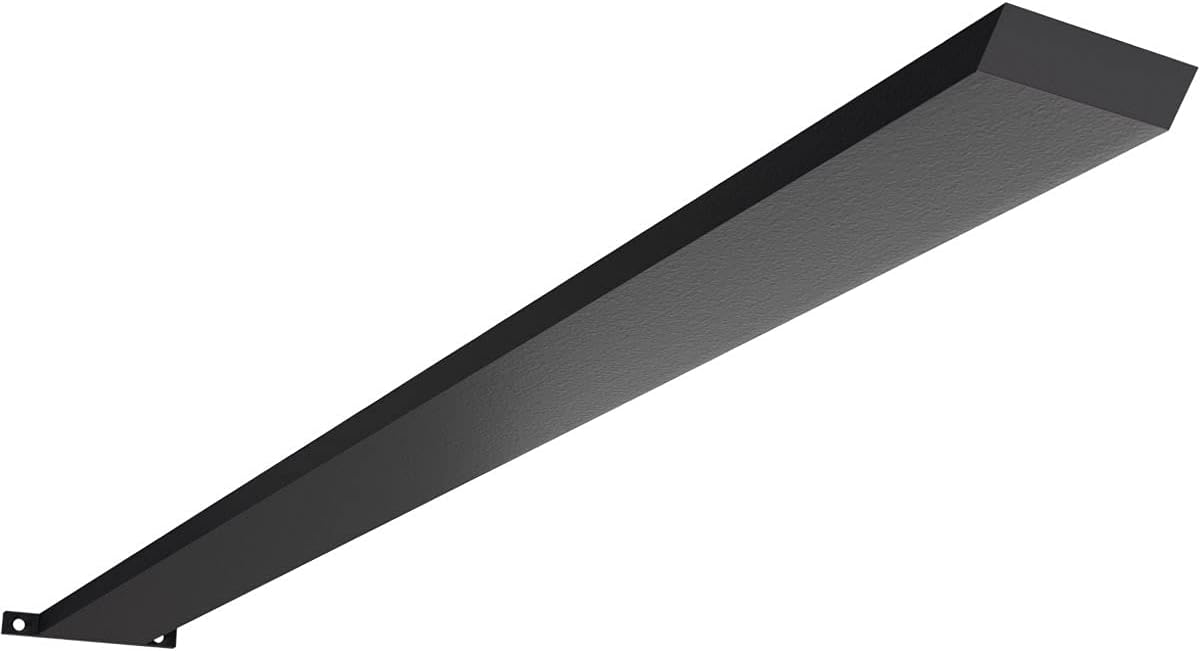 2 1/2"W x 32"D Countertop Island Steel Heavy Duty Bracket w/Flange, Powder Coated Black