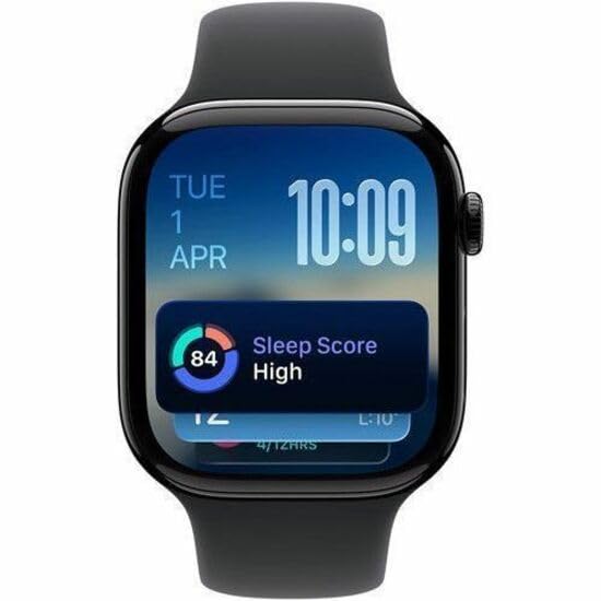 Apple Watch Series 11 [GPS 42mm] Smartwatch with Jet Black Aluminium Case with Black Sport Band - S/M. Sleep Score, Fitness Tracker, Health Monitoring, Always-On Display, Water Resistant