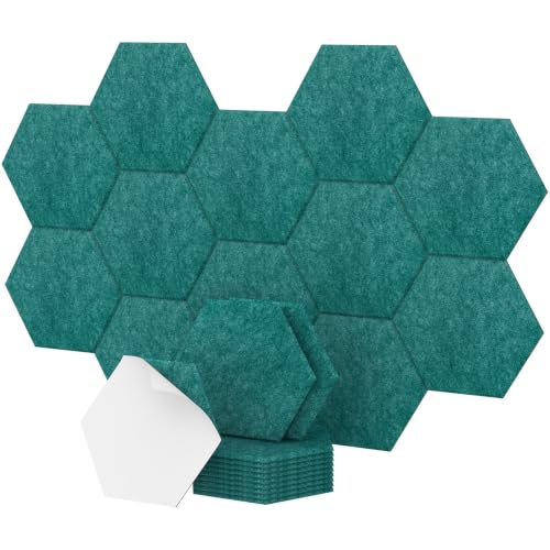 Image of TONOR 12 Pack High Density Hexagon Acoustic Panels for Wall, 12 inchx 10 inchx 0.4 inch