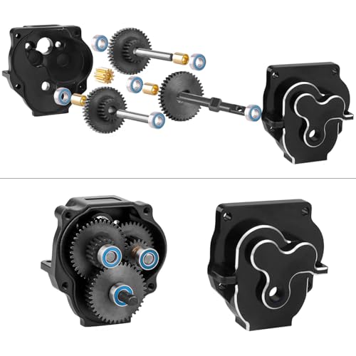 Boîte de vitesses TRX4M upgrade aluminium 16.6:1 pour mini crawler - 2